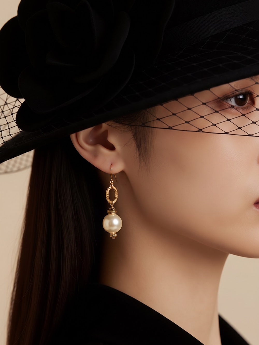 Gold Pearl Drop Earrings - Elegant Women Jewelry☑️